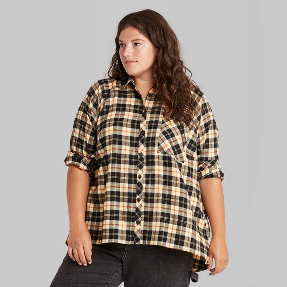 Wild Fable Plaid Oversized Button-Down Shirt - Picture 5 of 9